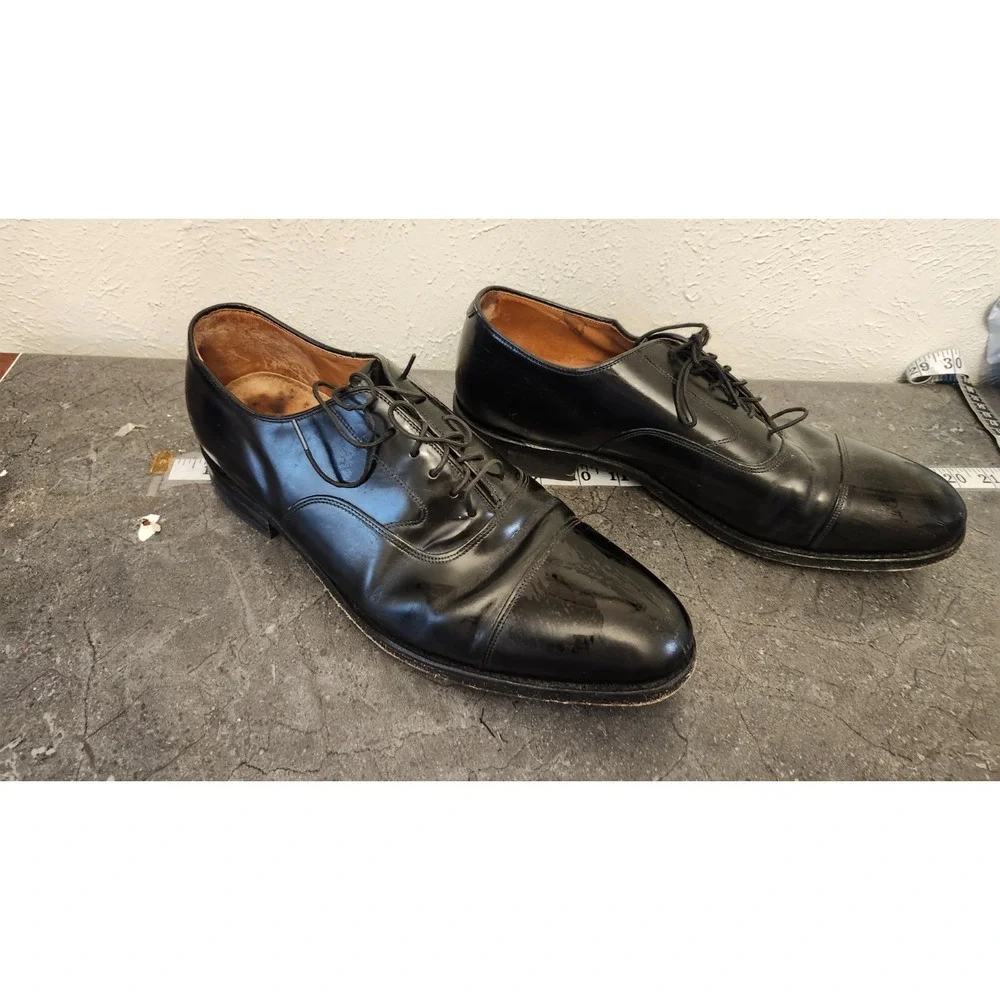 Johnston‎ & Murphy Optima Comfort Dress Shoes Men's 10.5 Black Leather Oxford